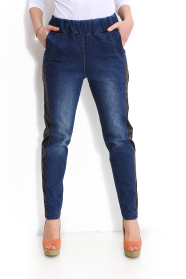 Blue Denim trousers with front pockets Avangard