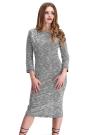 Black-grey straight dress with hidden zipper on back Avangard