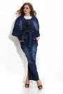 Long denim skirt with front pockets Avangard