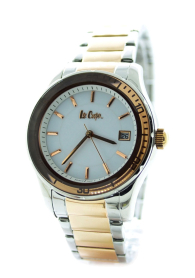 Lee Cooper LC-67L-E Women's silver and rose gold elegant watch