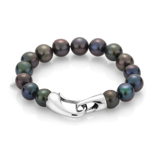 Bracelate with fresh water black pearls R1053BB Swan