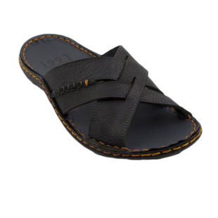 Men's natural leather sandals in brown color 71173CAFE