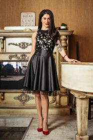 Rochie spectaculoasă neagră Avangard