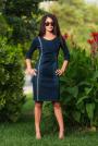 Blue denim dress with decoration Avangard