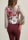 Women's elegant pants in marsala color 62103-603