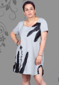 Макси туника рокля от светъл деним ILINA Fashion