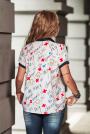 Women's shirt with short sleeves comic style Avangard