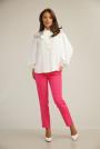 Women's pink suit with fitted jacket and trousers 62003-709 -42208-709