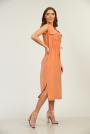 Rochie elegantă sport de damă în culoarea portocalie 72238-302