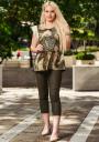 Women's set of leopard print blouse and sports pants Avangard 