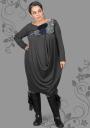 Дълга асиметрична макси рокля с декорация ILINA Fashion