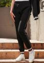 Black sports pants with side edging Avangard