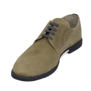 Men's grey nubuck leather shoes 33556