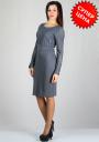 Women's grey dress with lace top RUMENA