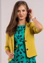 Women's short jacket in mustard color with buttons Avangard