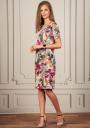 Women's elegant linen dress with flowers Avangard