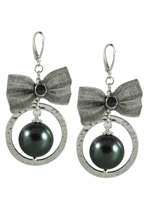 Обици с панделки и перли Dannyra Jewels