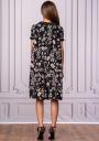 Rochie formala decupata in culoarea neagra pe frunze bej Avangrd