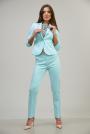 Pantaloni de dama albastru deschis 62203-401