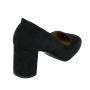 Women's black suede leather elegant shoes 32423