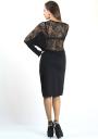 Black dress with lace back and zippers BF Rumena