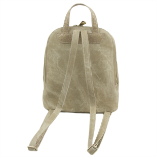 Casual women's backpack bag beige 786-4WH