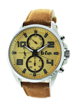 Мъжки елегантен часовник с велурена каишка Lee Cooper LC-22G-A