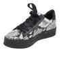 Women's sneakers natural leather black color imitation snake skin MATISA05