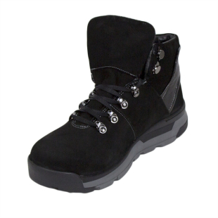 Men's black nubuck leather boots 20549