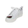 Women's white leather trainers with fruits 19171
