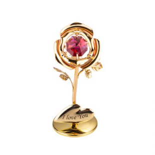 Figurină cu decor de trandafiri cristale Swarovski RY090