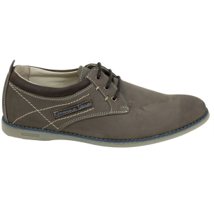 Men's grey nubuck leather shoes
