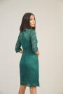 Women's lace dress in emerald green color 72140-508