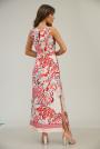Long summer dress with floral motifs 6398-411