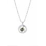 Colie din argint cu perla naturala negra SP0311B Swan