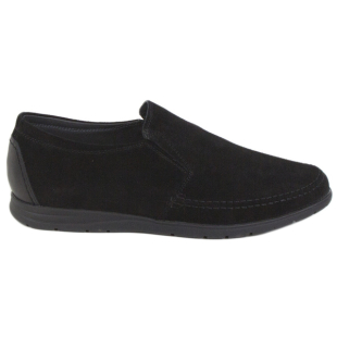 Male black moccasins suede 7170-202black