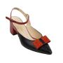 Елегантни дамски сандали в червено и черно на ток 6,5 см 503BLACKRED