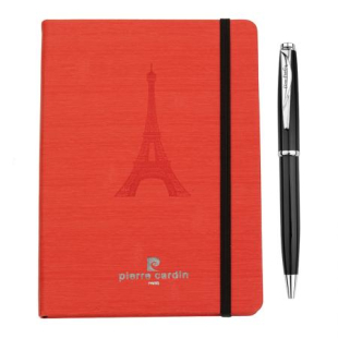 Organizer gift set of notebook and pen red color PCZ02