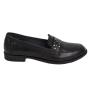 Pantofi negri din piele cu capse decorative pentru femei 33646