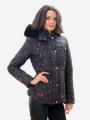 Geacă sport elegant pulverizată cu glugă portocalie 5701 / 709-02