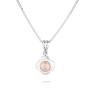 Colier de flori de argint cu perle roz de apă dulce GP014R Swan