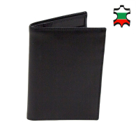 Black men's leather wallet 32876