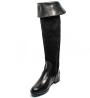 Women's black leather high boots 32472 