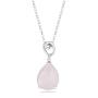 Silver necklace with pink quartz GL779RN Swan