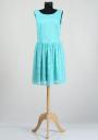 Rochie din dantelă de culoare turcoaz RUMENA