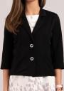 Geaca scurta de dama de culoare neagra cu nasturi Avangard