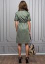 Women's elegant dress in red color with buttons Avangrard 