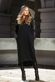 Rochie negră spectaculoasă Avangard