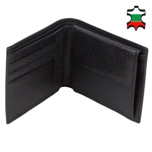 Men's black leather wallet 32882
