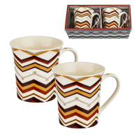 2 Decorated Coffee/Tea Mugs Set New Wish